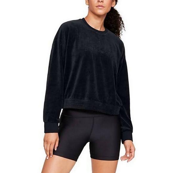 > UNDER ARMOUR Be Seen Velour Boyfriend Pullover XL - Picture 1 of 3